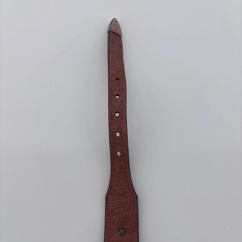 Silver Creek Leather Belt Mens 28 Brown Western Animal Concho Southwestern Aztec